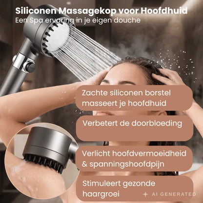 Hogedruk Douchekop Met 3 Sproeistanden en Waterfilter
