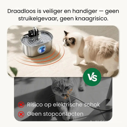Hygiënische RVS Drinkfontein – Beschermt de Gezondheid van je Huisdier