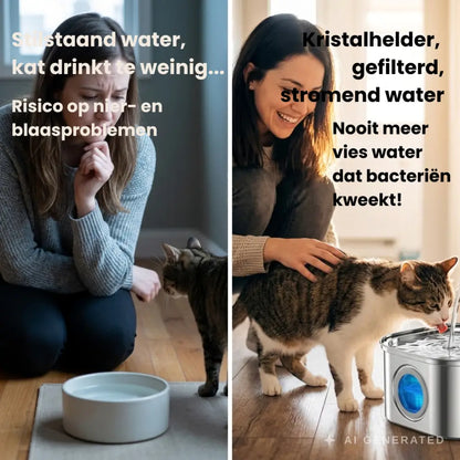 Hygiënische RVS Drinkfontein – Beschermt de Gezondheid van je Huisdier