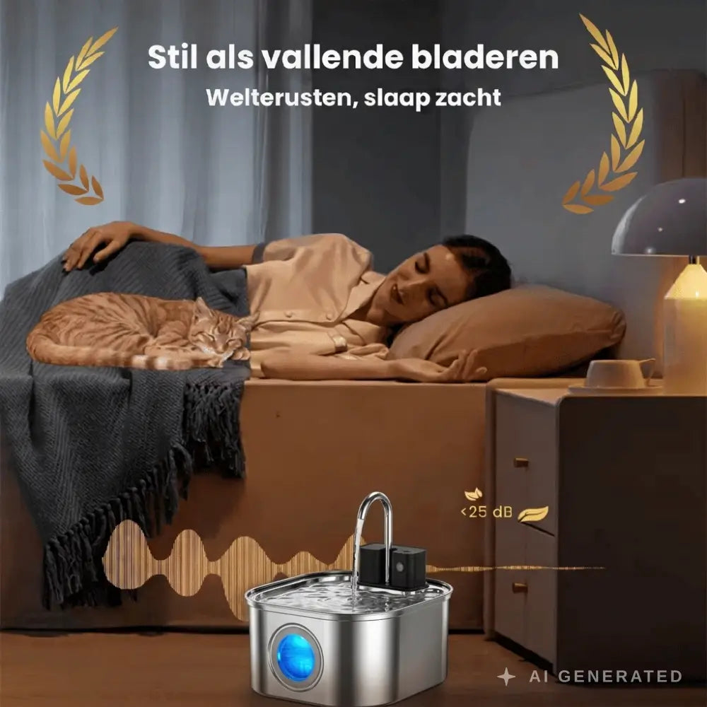 Hygiënische RVS Drinkfontein – Beschermt de Gezondheid van je Huisdier