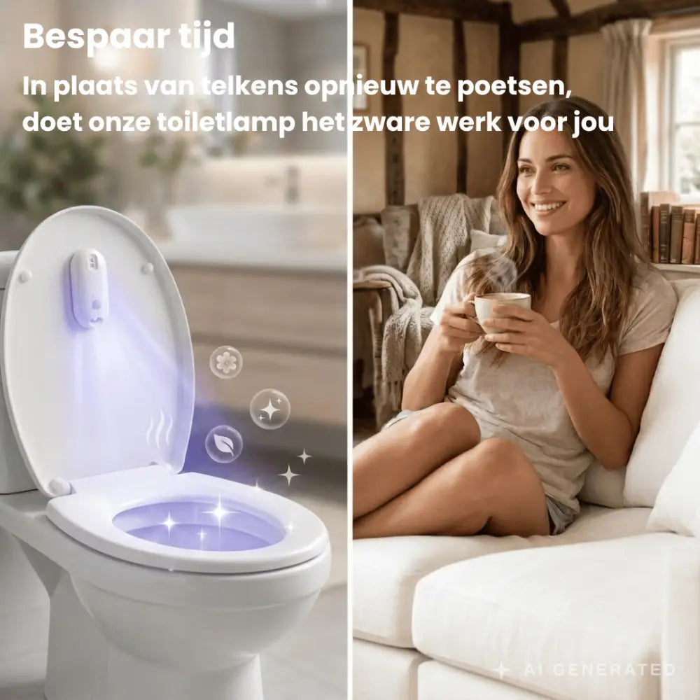 UV-C Toiletlamp met Bewegingssensor | Automatische Sterilisatie & Nachtlicht